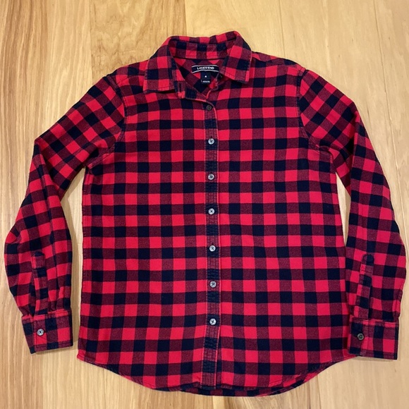 LANDS’ END Checked Flannel Shirt - Picture 1 of 13